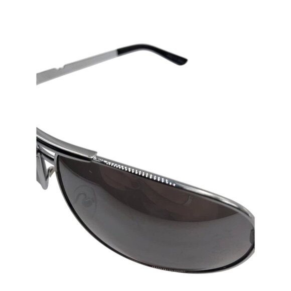 Aviator Style Womens Fashion Sunglasses Silver Frame Black Gradient Lenses UV400 - Picture 8 of 8